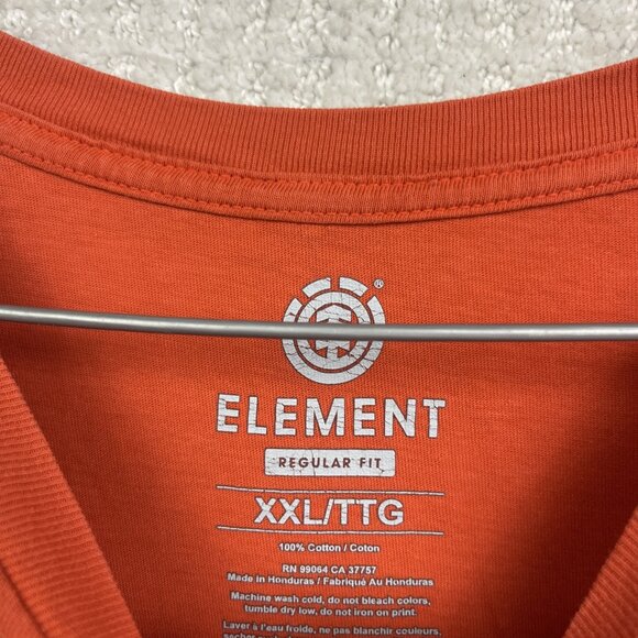 Element Shirt Men 2XL Orange Wind Water Fire Earth Graphic Mountain Outdoors Tee - Picture 7 of 15